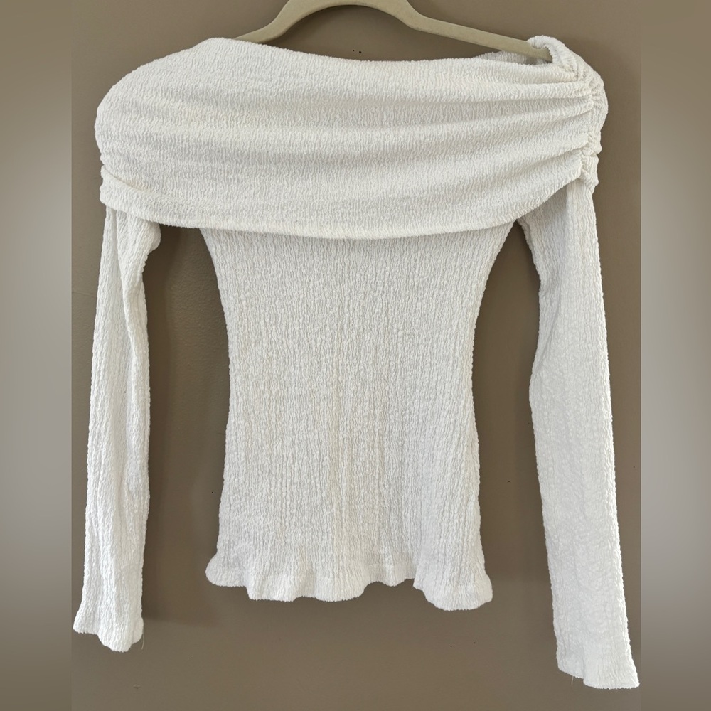 Zara Off-Shoulder White Sweater